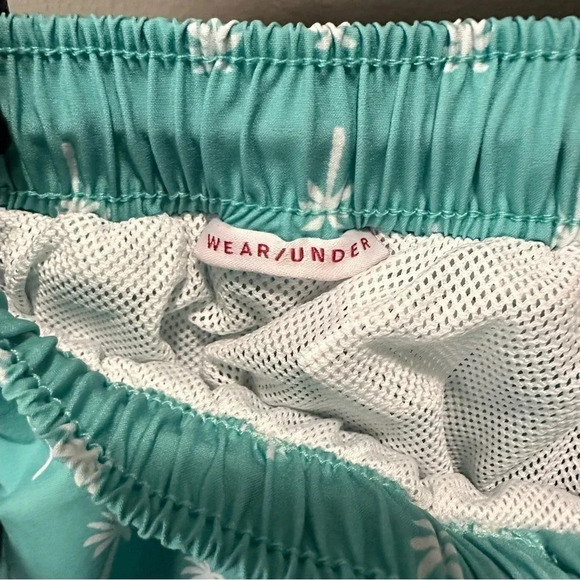 Mosmann Australia swim Trunks. Size Large. Teal with palm trees. EUC - Picture 4 of 7